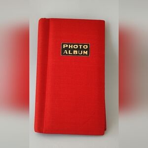 Red Spiral-Bound Photo Album Japanese Vintage New